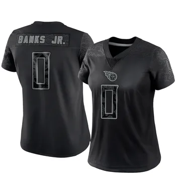 Women's Shad Banks Jr. Tennessee Titans Nike Limited Reflective Jersey - Black