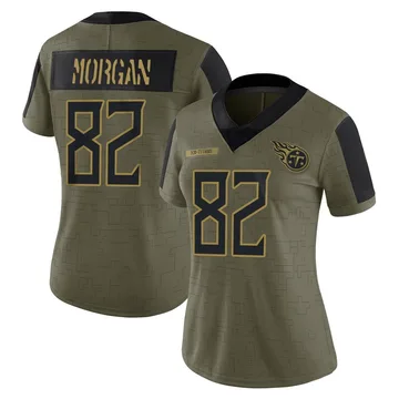 Women's Stanley Morgan Jr. Tennessee Titans Nike Limited 2021 Salute To Service Jersey - Olive