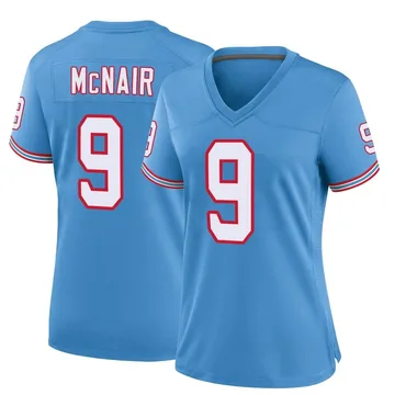 Women's Steve McNair Tennessee Titans Nike Game Oilers Throwback Alternate Jersey - Light Blue