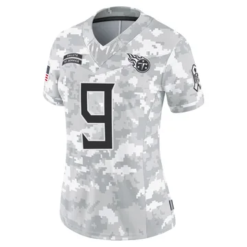 Women's Steve McNair Tennessee Titans Nike Limited 2024 Salute to Service Jersey - Arctic Camo