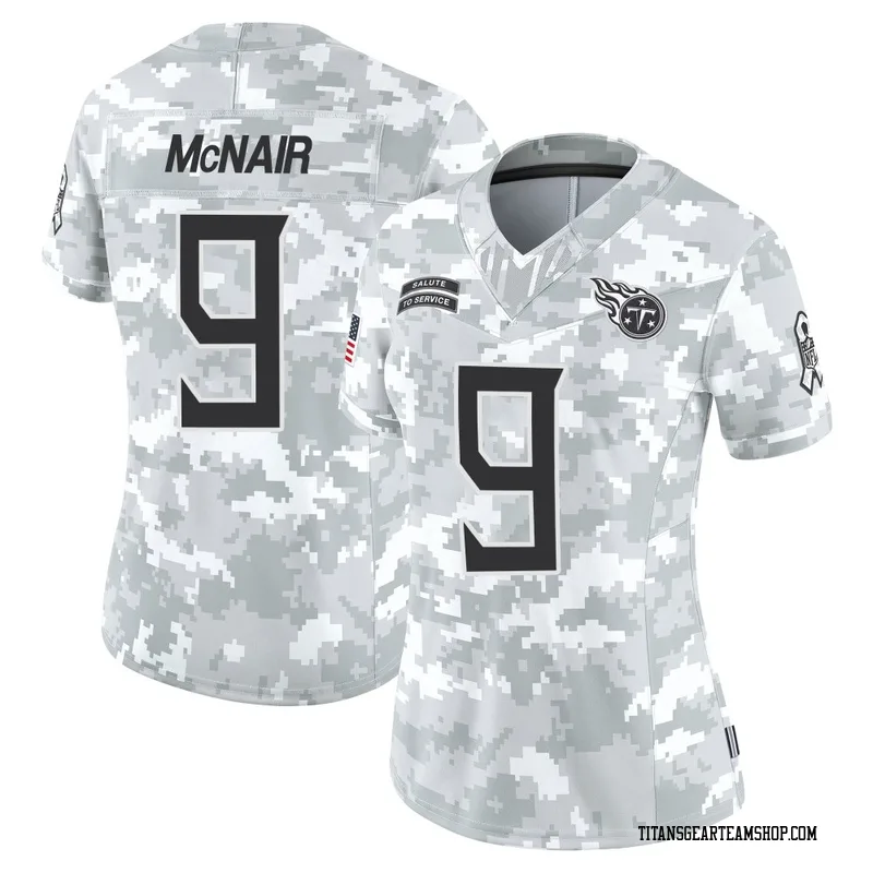 Women's Steve McNair Tennessee Titans Nike Limited 2024 Salute to Service Jersey - Arctic Camo