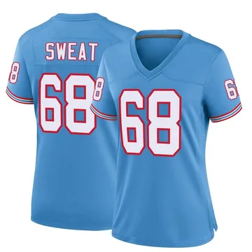 Women's T'Vondre Sweat Tennessee Titans Nike Game Oilers Throwback Alternate Jersey - Light Blue