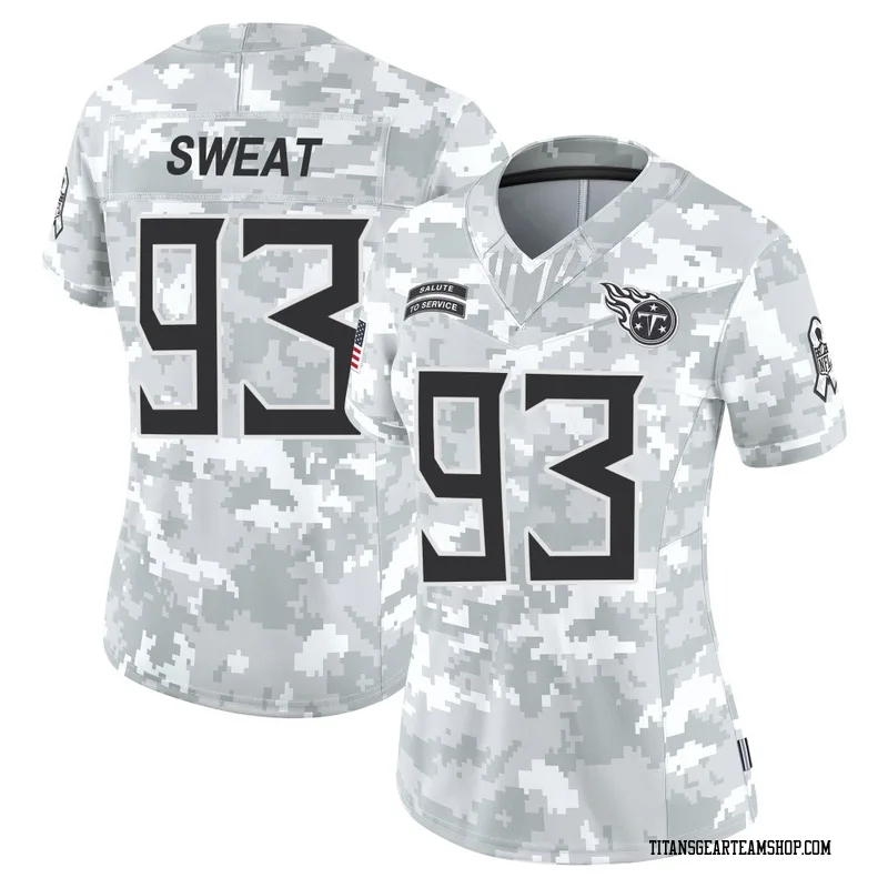 Women's T'Vondre Sweat Tennessee Titans Nike Limited 2024 Salute to Service Jersey - Arctic Camo