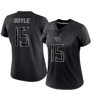 Women's Tim Boyle Tennessee Titans Nike Limited Reflective Jersey - Black