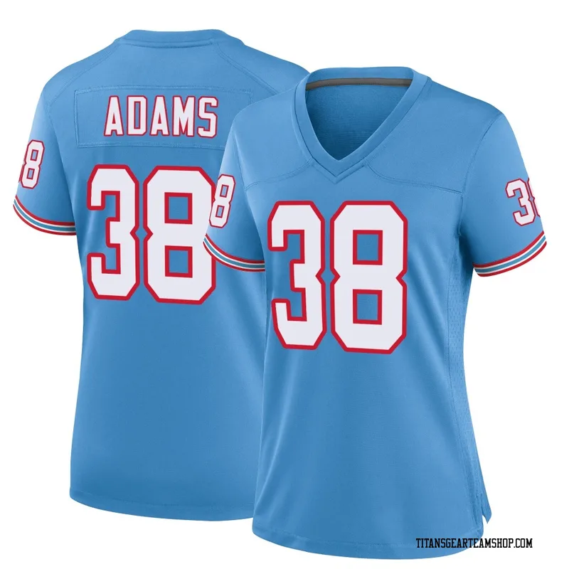 Women's Tony Adams Tennessee Titans Nike Game Oilers Throwback Alternate Jersey - Light Blue