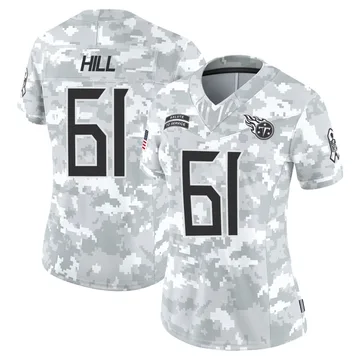 Women's Trey Hill Tennessee Titans Nike Limited 2024 Salute to Service Jersey - Arctic Camo