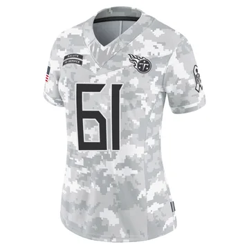 Women's Trey Hill Tennessee Titans Nike Limited 2024 Salute to Service Jersey - Arctic Camo