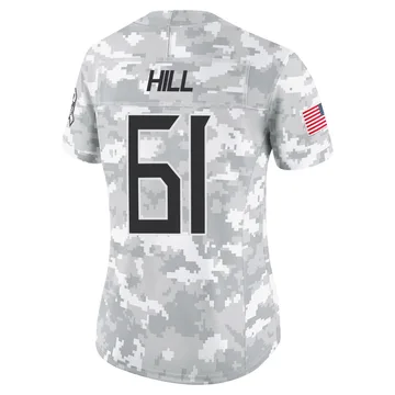 Women's Trey Hill Tennessee Titans Nike Limited 2024 Salute to Service Jersey - Arctic Camo