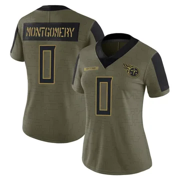 Women's Tyren Montgomery Tennessee Titans Nike Limited 2021 Salute To Service Jersey - Olive
