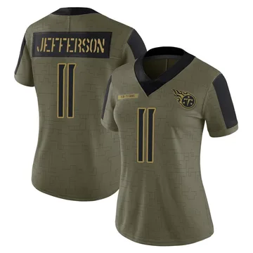 Women's Van Jefferson Tennessee Titans Nike Limited 2021 Salute To Service Jersey - Olive