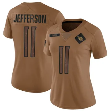 Women's Van Jefferson Tennessee Titans Nike Limited 2023 Salute To Service Jersey - Brown