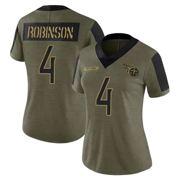 Women's Wan'Dale Robinson Tennessee Titans Nike Limited 2021 Salute To Service Jersey - Olive