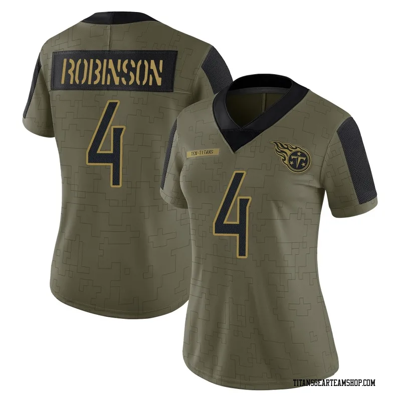 Women's Wan'Dale Robinson Tennessee Titans Nike Limited 2021 Salute To Service Jersey - Olive