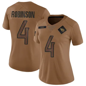 Women's Wan'Dale Robinson Tennessee Titans Nike Limited 2023 Salute To Service Jersey - Brown