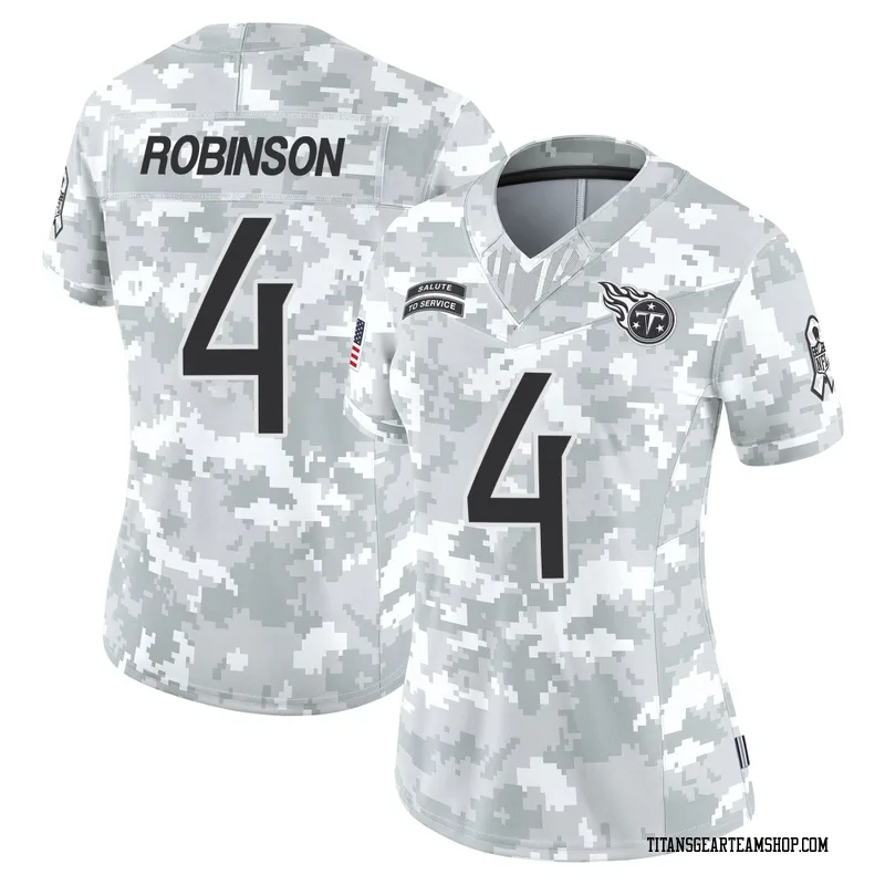 Women's Wan'Dale Robinson Tennessee Titans Nike Limited 2024 Salute to Service Jersey - Arctic Camo