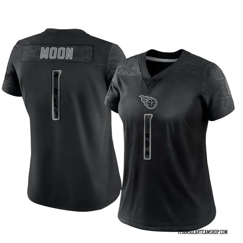 Women's Warren Moon Tennessee Titans Nike Limited Reflective Jersey - Black