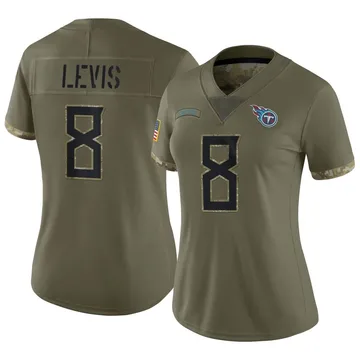 Women's Will Levis Tennessee Titans Nike Limited 2022 Salute To Service Jersey - Olive