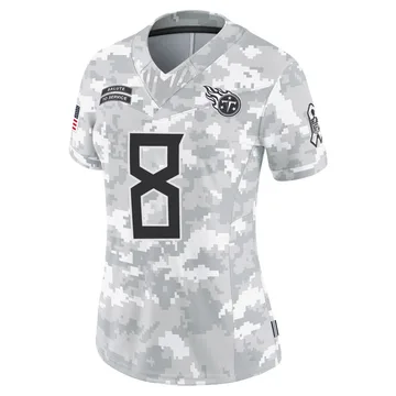 Women's Will Levis Tennessee Titans Nike Limited 2024 Salute to Service Jersey - Arctic Camo