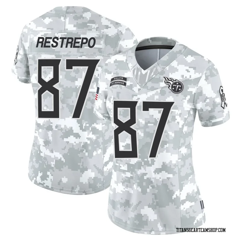 Women's Xavier Restrepo Tennessee Titans Nike Limited 2024 Salute to Service Jersey - Arctic Camo