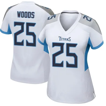 Women's Xavier Woods Tennessee Titans Nike Game Jersey - White