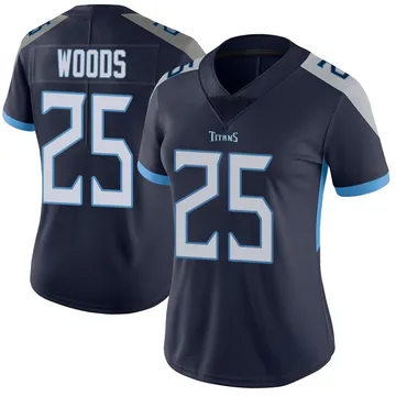 Women's Xavier Woods Tennessee Titans Nike Limited Vapor Untouchable Jersey - Navy