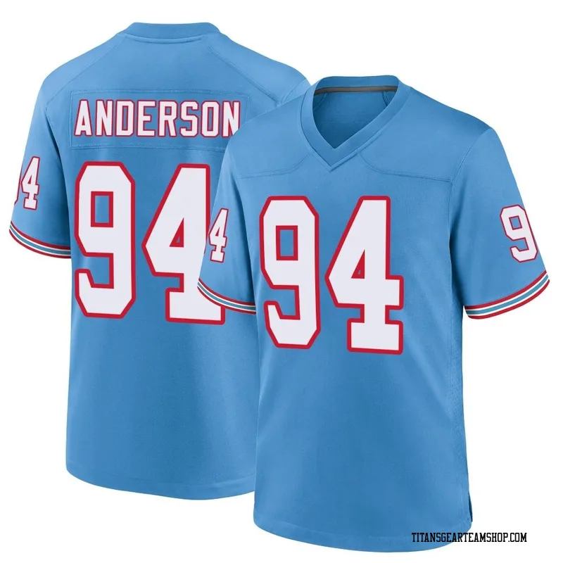 Youth Abdullah Anderson Tennessee Titans Nike Game Oilers Throwback Alternate Jersey - Light Blue