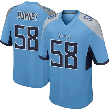 Youth Amari Burney Tennessee Titans Nike Game Jersey - Light Blue