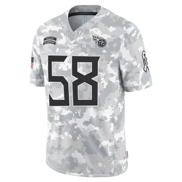 Youth Amari Burney Tennessee Titans Nike Limited 2024 Salute to Service Jersey - Arctic Camo