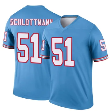 Youth Austin Schlottmann Tennessee Titans Nike Legend Oilers Throwback Jersey - Light Blue