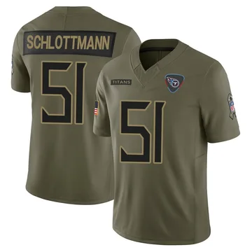 Youth Austin Schlottmann Tennessee Titans Nike Limited 2025 Salute to Service Jersey - Olive