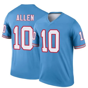 Youth Brandon Allen Tennessee Titans Nike Legend Oilers Throwback Jersey - Light Blue