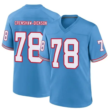 Youth Brandon Crenshaw-Dickson Tennessee Titans Nike Game Oilers Throwback Alternate Jersey - Light Blue