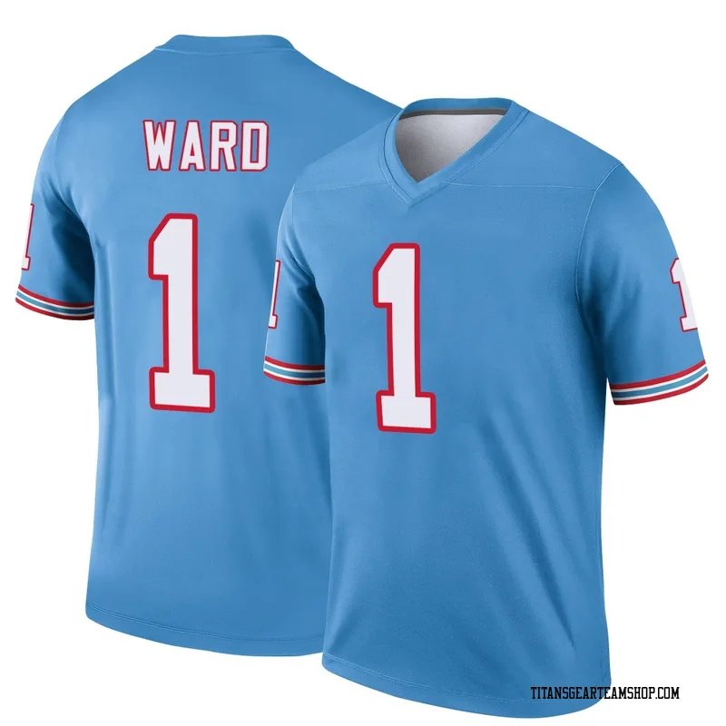 Youth Cam Ward Tennessee Titans Nike Legend Oilers Throwback Jersey - Light Blue