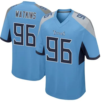 Youth Carlos Watkins Tennessee Titans Nike Game Jersey - Light Blue