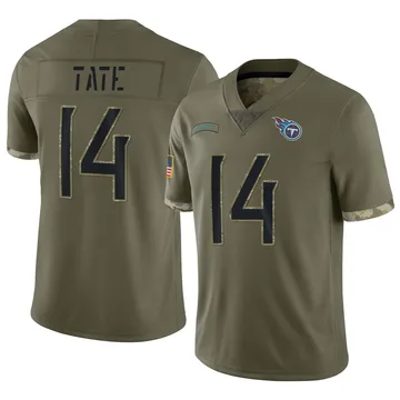 Youth Carnell Tate Tennessee Titans Nike Limited 2022 Salute To Service Jersey - Olive