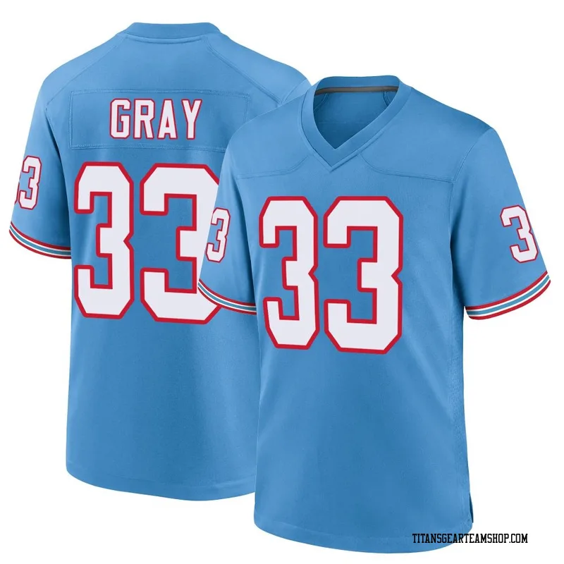 Youth Cedric Gray Tennessee Titans Nike Game Oilers Throwback Alternate Jersey - Light Blue