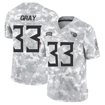 Youth Cedric Gray Tennessee Titans Nike Limited 2024 Salute to Service Jersey - Arctic Camo