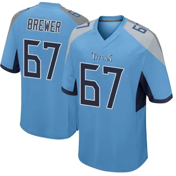 Youth Chandler Brewer Tennessee Titans Nike Game Jersey - Light Blue