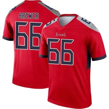 Youth Chandler Brewer Tennessee Titans Nike Legend Inverted Jersey - Red