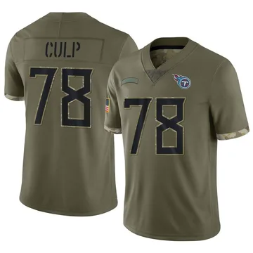 Youth Curley Culp Tennessee Titans Nike Limited 2022 Salute To Service Jersey - Olive