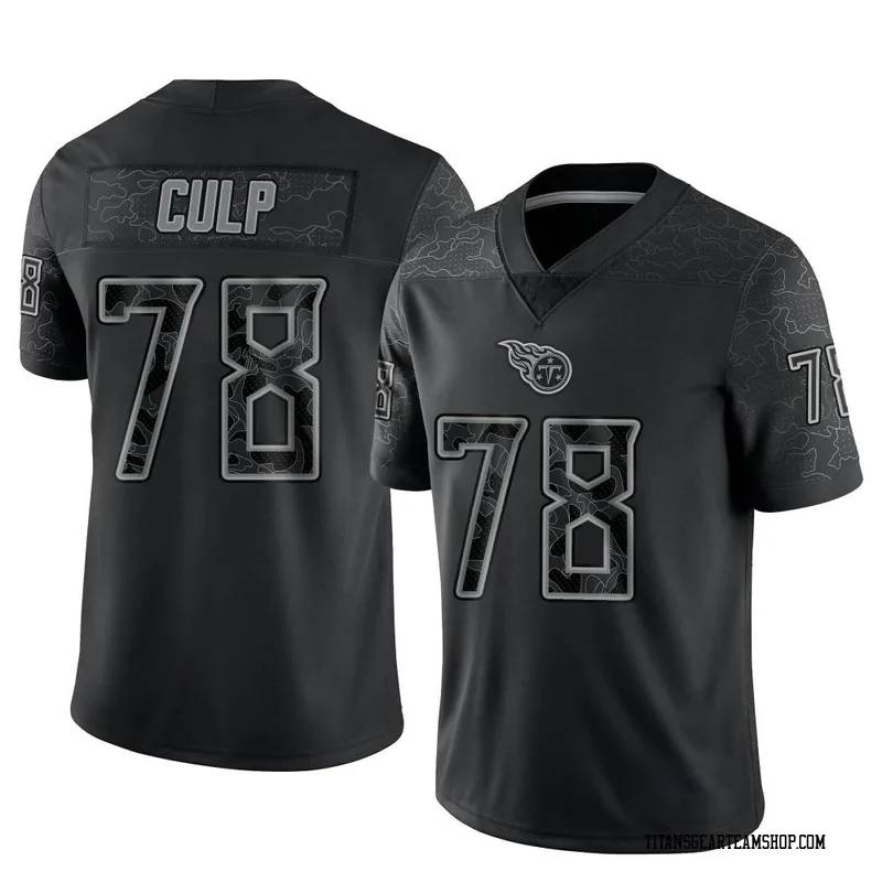 Youth Curley Culp Tennessee Titans Nike Limited Reflective Jersey - Black