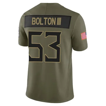 Youth Curtis Bolton III Tennessee Titans Nike Limited 2025 Salute to Service Jersey - Olive