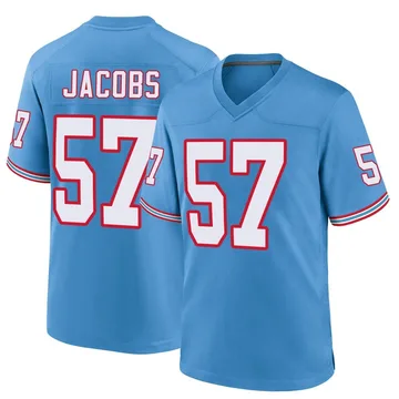 Youth Curtis Jacobs Tennessee Titans Nike Game Oilers Throwback Alternate Jersey - Light Blue