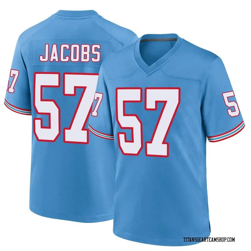 Youth Curtis Jacobs Tennessee Titans Nike Game Oilers Throwback Alternate Jersey - Light Blue