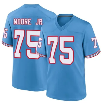 Youth Dan Moore Jr. Tennessee Titans Nike Game Oilers Throwback Alternate Jersey - Light Blue