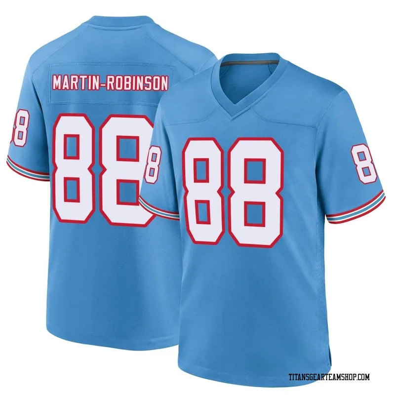 Youth David Martin-Robinson Tennessee Titans Nike Game Oilers Throwback Alternate Jersey - Light Blue