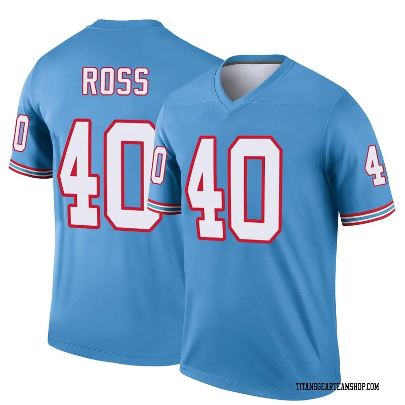 Youth Davion Ross Tennessee Titans Nike Legend Oilers Throwback Jersey - Light Blue