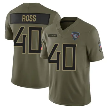 Youth Davion Ross Tennessee Titans Nike Limited 2025 Salute to Service Jersey - Olive