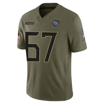 Youth Drew Moss Tennessee Titans Nike Limited 2025 Salute to Service Jersey - Olive