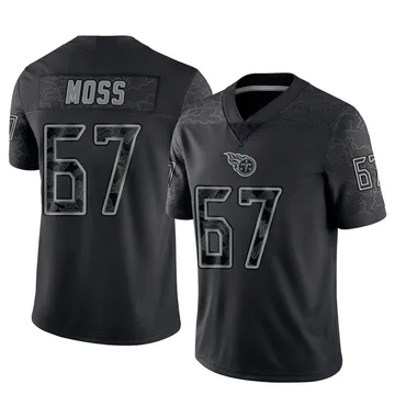 Youth Drew Moss Tennessee Titans Nike Limited Reflective Jersey - Black